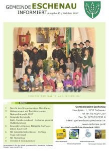 Titelblatt Gemeindezeitung Oktober 2017
