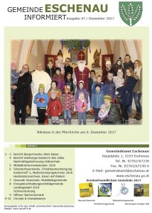 Titelblatt Gemeindezeitung Dezember 2017